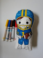 Wahasble Color me football player soft toy - gift for boy or girl - party favor - coloring toy - washable - markers