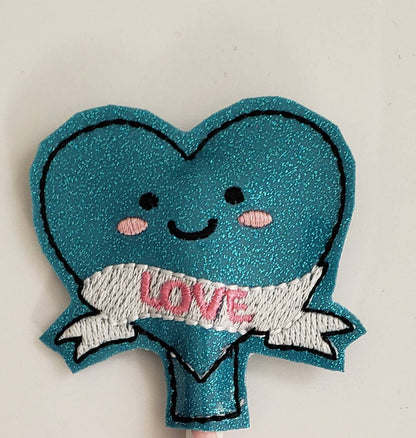 Valentines day gift - Pencil Toppers - class party favor - Heart - Valentines day Party Favor - gift for kids - Non Food Treat