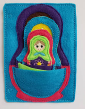 Felt nesting doll quiet book page - toddler quiet book page - stacking dolls - activity page - busy book page
