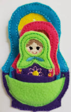 Felt nesting doll quiet book page - toddler quiet book page - stacking dolls - activity page - busy book page