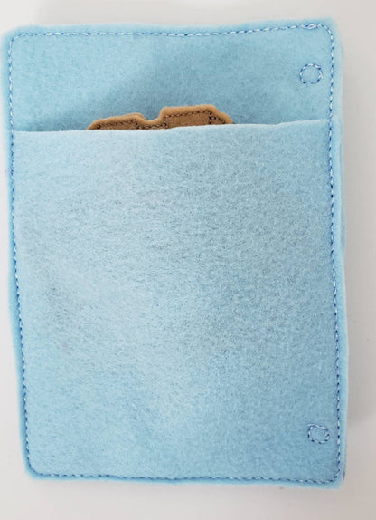 Felt dog finger puppet quiet book page - activity page - busy book - learning page