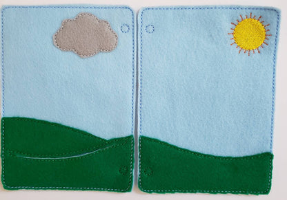 Farm Animal Felt Quiet Book Page - Busy Book - Activity Book - learning board - Interactive - Barn - Horse - Sheep - pig - cow