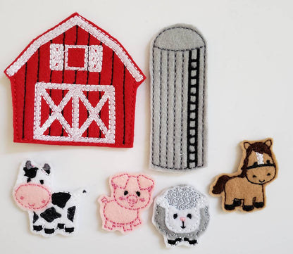 Farm Animal Felt Quiet Book Page - Busy Book - Activity Book - learning board - Interactive - Barn - Horse - Sheep - pig - cow