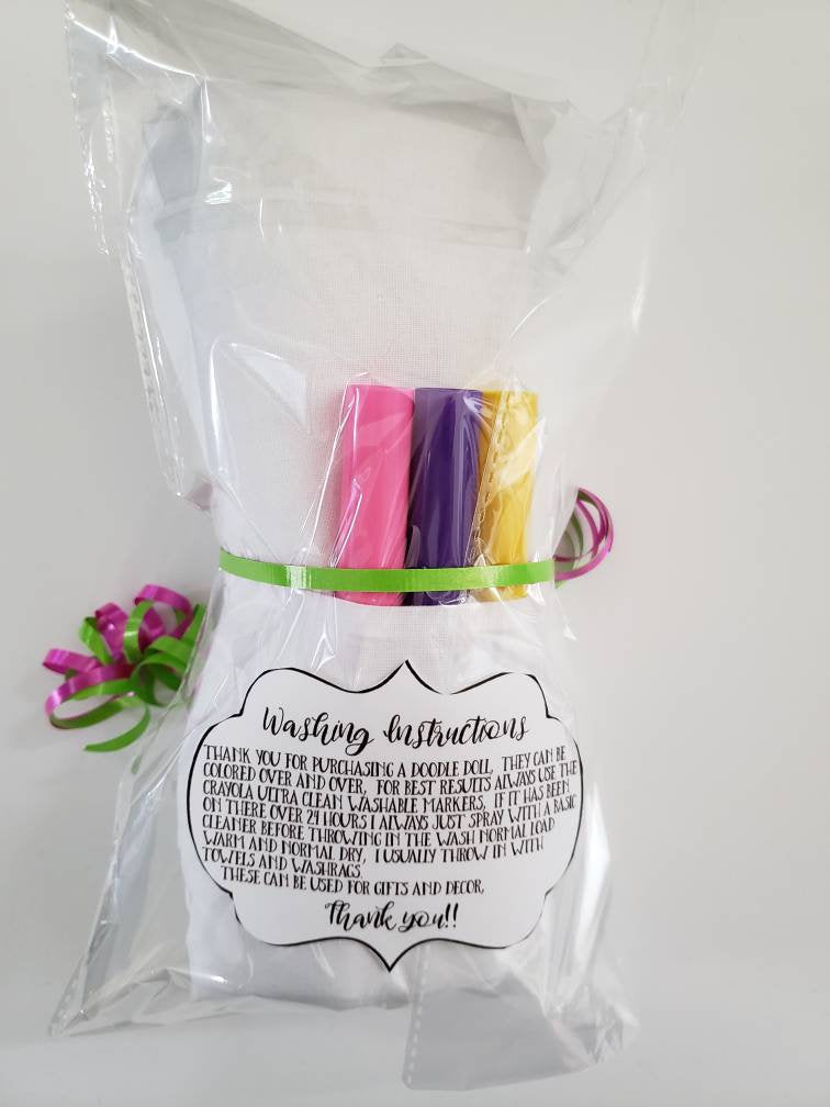 Llama plushie toy - washable coloring doll - color again and again - party favor - coloring toy - easter basket stuffer - alpaca