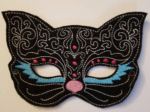 Felt Exotic Cat Mask - Halloween Costume - Birthday Party Favor - magical - non food treat - Fantasy - dress up - pretend play - Parade