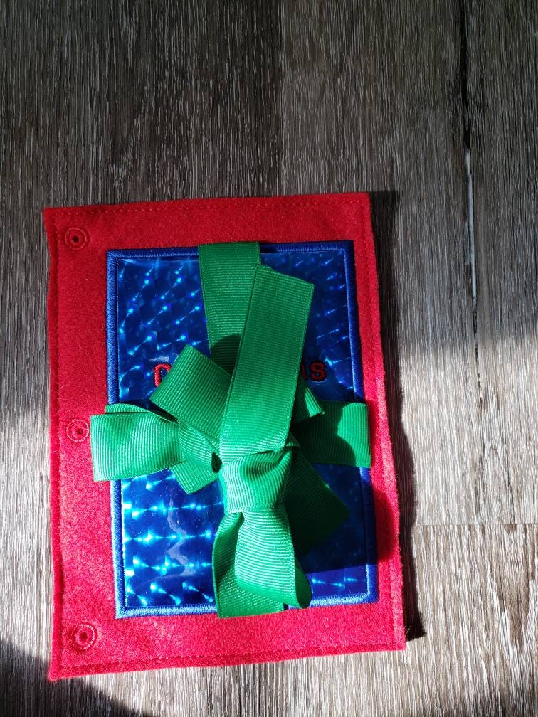 Personalized Felt Christmas Quiet Book, gift for toddler, Christmas Gift