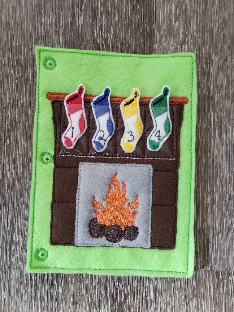 Personalized Felt Christmas Quiet Book, gift for toddler, Christmas Gift