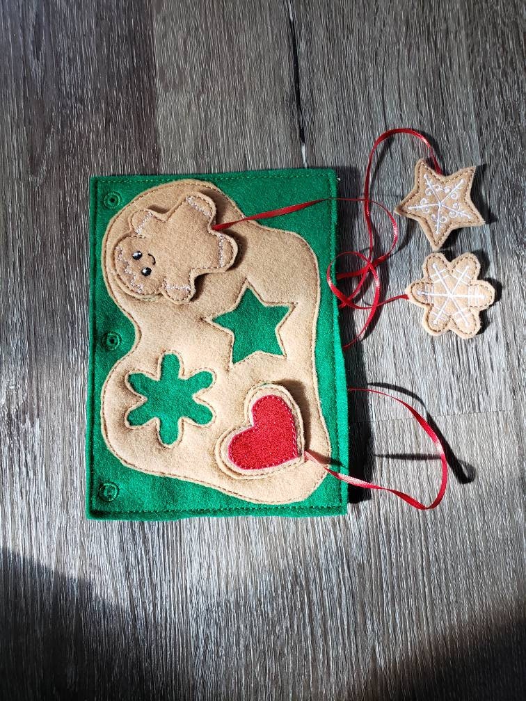 Personalized Felt Christmas Quiet Book, gift for toddler, Christmas Gift