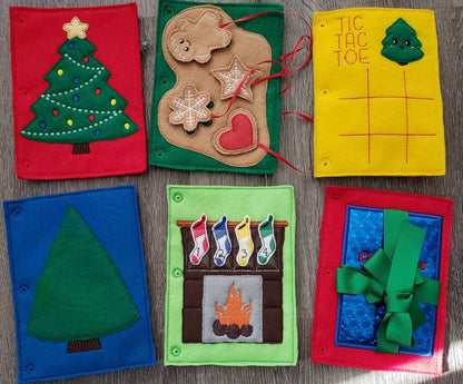 Personalized Felt Christmas Quiet Book, gift for toddler, Christmas Gift