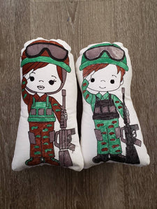 Military soldier plushie, soft toy, coloring doll, quiet toy, Christmas gift for kids, soldier pillow, busy toy