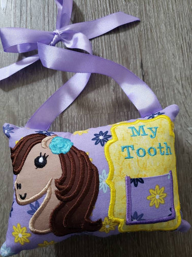 Tooth fairy pillow - horse - personalized - fantasy- keepsake tooth fairy pillow - girl tooth fairy pillow - custom colors