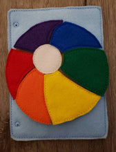Color matching Quiet book page  - Spanish colors - color sorting busy book page - beach ball puzzle - educational - learning toy