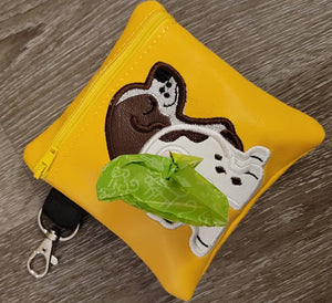 Springer Spaniel Poop Bag Pouch - gift for dog lover - Zippered poop bag holder-  Gift for Dog Walker - veterinarian - dog groomer
