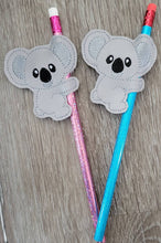 Koala Bear Pencil Toppers - Birthday party favor - pencil slider - Allergy Classroom - treat bag - Non Food Treat - Goody Bags