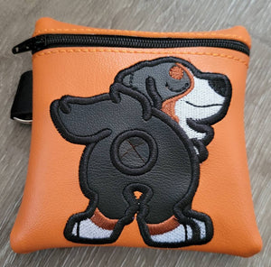Bernese Mountain Dog Poop Bag Pouch - gift for dog lover - Zippered poop bag holder-  Gift for Dog Walker - veterinarian - dog groomer