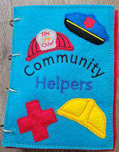 Quiet Book Toddler - Community Helpers -  Occupations- mix and match - interactive flip book - educational - gift for children -   learning