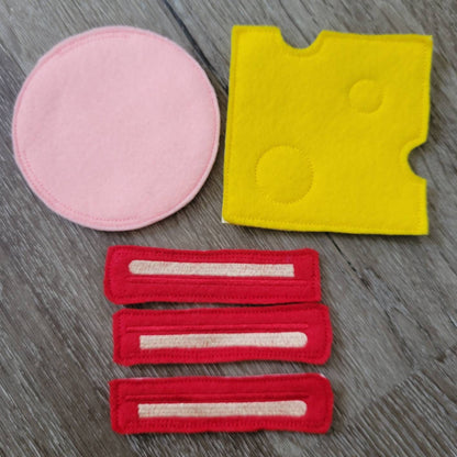 Felt Food Sandwich - pretend play - Sandwich Restaurant play set - felt food - pretend play - build your own