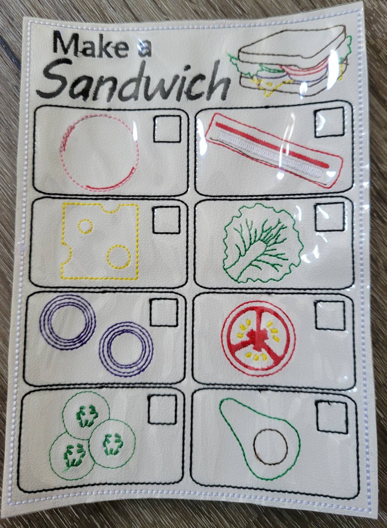 Felt Food Sandwich - pretend play - Sandwich Restaurant play set - felt food - pretend play - build your own
