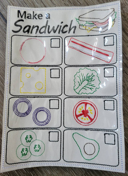 Felt Food Sandwich - pretend play - Sandwich Restaurant play set - felt food - pretend play - build your own