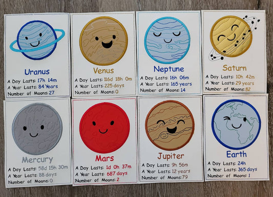 Planet Flash Cards - Outer Space Facts - Teaching Tool - Classroom - Homeschool - Montessori - Educational