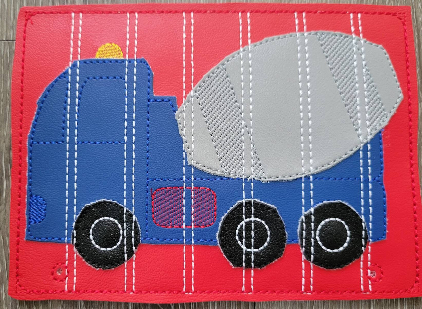 Cement Truck Stick Puzzle - toddler quiet book page- Seven Pieces - motor skills - classroom - educational - Busy Bag - Activity Bag