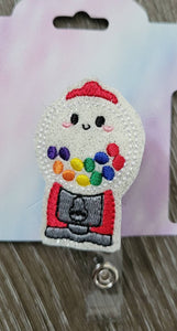 Gumball Machine Badge Reel - Retractable Badge Holder - uniform - ID Holder - Nurse Gift - Hospital Employee Gift - Name Badge Holder