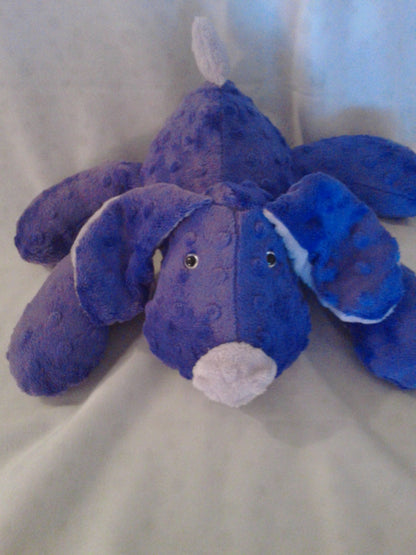 Stuffed Puppy Dog Soft Toy -   Purple and Lilac Minky Dot Fabric - stuffed animal - minky dot dog - Plushie - Custom Colors - Floppy Ears