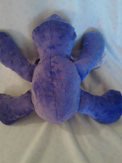 Stuffed Puppy Dog Soft Toy -   Purple and Lilac Minky Dot Fabric - stuffed animal - minky dot dog - Plushie - Custom Colors - Floppy Ears