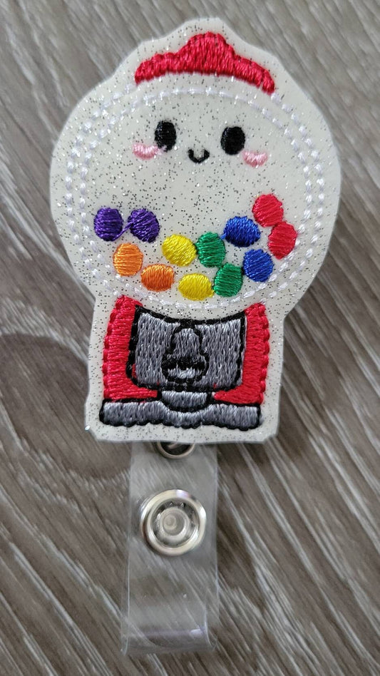 Gumball Machine Badge Reel - Retractable Badge Holder - uniform - ID Holder - Nurse Gift - Hospital Employee Gift - Name Badge Holder