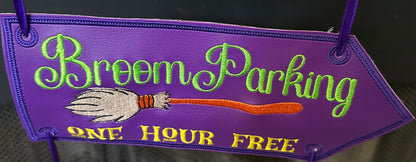 Hanging Happy Halloween Sign - Halloween Symbols Decoration - Vinyl Embroidered - Party Decoration