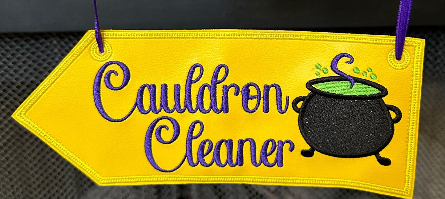 Hanging Happy Halloween Sign - Halloween Symbols Decoration - Vinyl Embroidered - Party Decoration