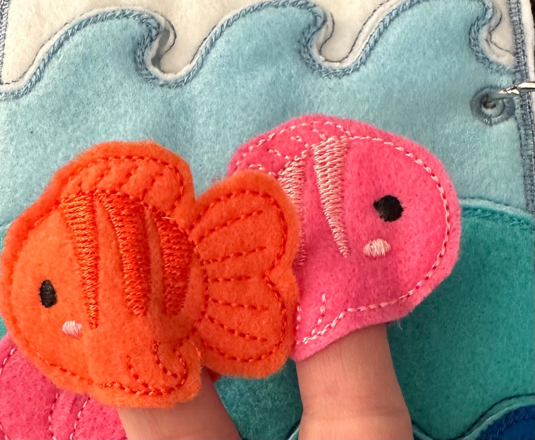 Under the Sea Ocean Animal Quiet Book - Toddler Quiet Activity Toy - Educational Gift For Kids - Learning Toy - Busy Book - Finger Puppets