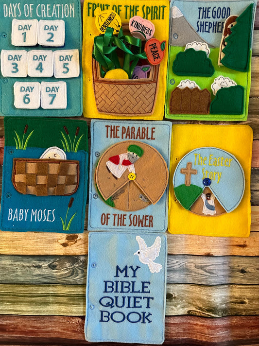 Felt My Bible Quiet Book - Gift for Toddler - Baptism Gift - Chirch Activity Book - Gift for Teacher - Busy Book - Learning Toy