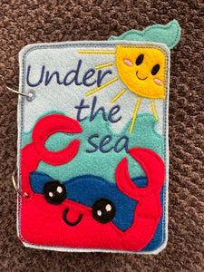 Under the Sea Ocean Animal Quiet Book - Toddler Quiet Activity Toy - Educational Gift For Kids - Learning Toy - Busy Book - Finger Puppets