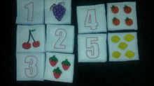 Back to school - Felt Fruit Number Memory Game - toddler game - counting game - education - learning game - strategy - felt toy