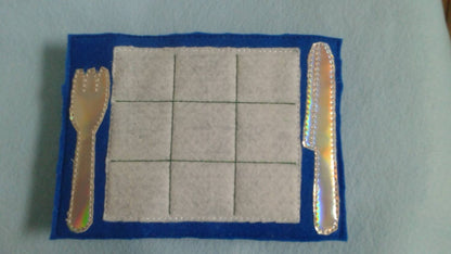 Pancake breakfast tic tac toe Party Favor - pancake slumber party - Board and Pieces -  Classic Game - Quiet Toy