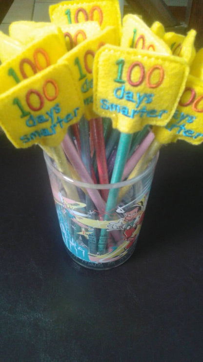 100 Days of School Classroom Party Favor - 100th day of school teacher gift - Pencil Toppers - 100 Days Celebration - Non Food Treat