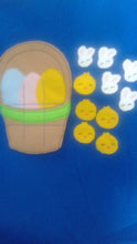 Easter Basket - tic tac toe - game - Chicks - Bunnies - Quiet Toy -  Birthday Party Favor - classic game - educational - busy bag