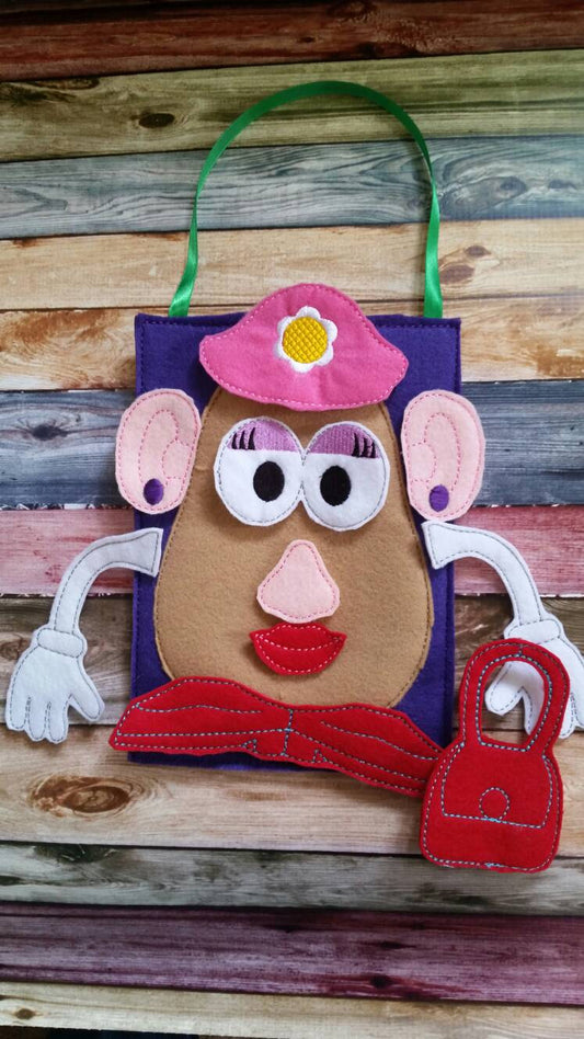 Build Your Own Spud - toddler Quiet Activity Bag - quiet book page - activity bag - busy bag - toddler learning - preschool gift idea